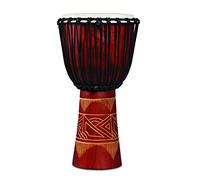 Latin Percussion LP713LR World Beat Wood Art Large Djembe, Red w/Natural, inch