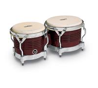 LP Latin Percussion Matador Wood Bongo Almond Brown Chrome Hardware M201-ABW