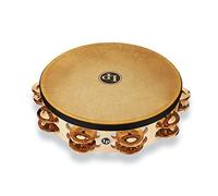 Latin Percussion Tambourin Pro 10in Double Row With Head 10" Bronze LP384-BZ