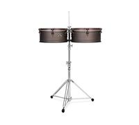 Latin Percussion Timbales 60th Anniversary Timbales, Antique Bronze Finish, Rustic Bronze Hardware LP1415-60