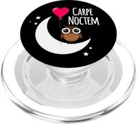 Latin Phrase Carpe Noctem Moon Stars Owl Carpe Noctem PopSockets PopGrip for MagSafe