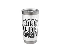 Latin - Qui Audet adipiscitur Stainless Steel Insulated Tumbler