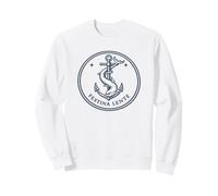 Latin Quote Festina Lente Anchor and Dolphin Emblem Sweatshirt