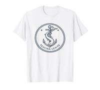 Latin Quote Festina Lente Anchor and Dolphin Emblem T-Shirt