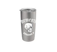 Latin Quote Memento Mori Design for a Stoic Philosopher Stainless Steel Insulated Tumbler