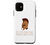 Latin Quote - Si Vis Pacem Para Bellum - Spartan Helmet Case for iPhone 11