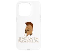Latin Quote - Si Vis Pacem Para Bellum - Spartan Helmet Case for iPhone 15 Pro
