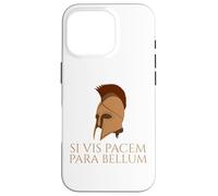 Latin Quote - Si Vis Pacem Para Bellum - Spartan Helmet Case for iPhone 16 Pro