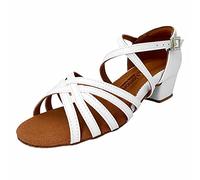 Latin Shoe,Leather Satin Latin Ballroom Dancing Shoe for Beginners Practice