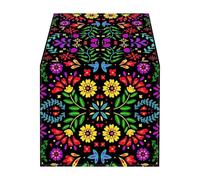 Latin Table Runner, Mexican Flower Tablecloth