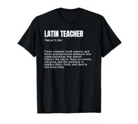 Latin Teacher Definition Funny Grammar Pronunciation Value Graphic T-Shirt, Men, Black, XL