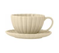 Bloomingville Latina cup 22 cl with saucer Nature