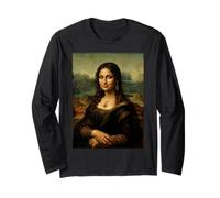 Latina Mona Lisa Famous Painting Art Parody Renaissance Long Sleeve T-Shirt