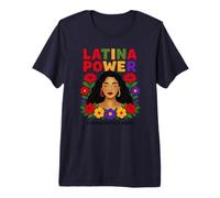 Latina Power Hispanic Heritage Month Floral Pride Premium T-Shirt