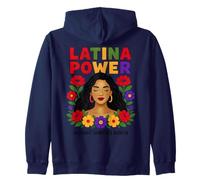 Latina Power Hispanic Heritage Month Floral Pride Zip Hoodie