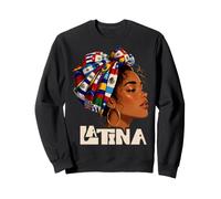 Latina Pride Cultura Hispanic Heritage Latin American Flags Sweatshirt