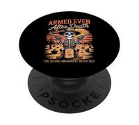 Latino American Second Amendment - Death Can’t Disarm Me PopSockets Adhesive PopGrip