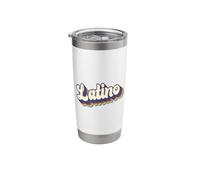 Latino Men Boys, Cinco de Mayo Retro Latin Mexican Hispanic Stainless Steel Insulated Tumbler
