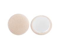 Lationday 20 Pcs Colorful Cloth Covered Flat Buttons, DIY Sewing Buttons for Bags, Clothes, Jackets, Craft Projects, Flat Shank Button Patches (10mm, Beige)