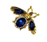 Lationday 2pcs Bee Decorative Button Covers, Retro Bronze Diamond Shirt Buckle, No Sew Cufflinks for Suit, Shirt, Tuxedo, DIY Clothing Accessories (dark blue, 35 * 46mm)