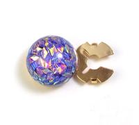 Lationday 2pcs Colorful Starry Sky Gradient Water Ripple Shirt Button Covers, Decorative Cufflinks with Diamond Accents, Easy No-Sew Attachments for Suits, Dress Shirts, Tuxedos, DIY Clothing