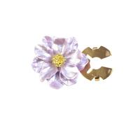 Lationday 2pcs Floral Button Covers, Pearl Gardenia Design, No Sew Cufflinks for Men and Women, Wedding Gift, DIY Shirt Accessories, Decorative Fasteners (light purple, 2pcs)