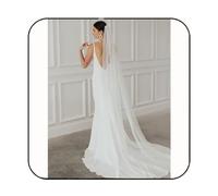 Latious 1 Tier Bride Wedding Veil White Long Cathedral Bridal Tulle with Comb for Women, 2-ivory, One Size