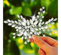Latious Crystal Bride Wedding Hair Comb Silver Bridal Hair Pieces Rhinestone Hair Accessories for Women and Girls (Silver)