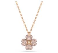 Latisha pendant, Flower, Pink, 18K rose gold finish