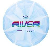 Latitude 64 Retro Burst River | Disc Golf Fairway Driver | Easy-to-Throw Disc Golf Driver for Beginners | Straight Flying | 170g+ Frisbee Disc | Unique Burst Patterns | Blue