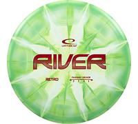 Latitude 64 Retro Burst River Distance Driver Disc Golf Disc | Maximum Distance Frisbee Golf Disc | Easy to Throw for Beginners | 170g Plus | Stamp Color and Burst Pattern Will Vary (Green)