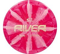 Latitude 64 Retro Burst River Distance Driver Disc Golf Disc | Maximum Distance Frisbee Golf Disc | Easy to Throw for Beginners | 170g Plus | Stamp Color and Burst Pattern Will Vary (Red)