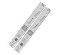 Latitude and Longitude Scale Ruler for Topographic Maps, 1:50000 Scale, Transparent Plastic, 40 cm Total Length, for Cartographers & Hikers