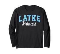 Latke Princess Funny Jewish Food Varisty Letters Long Sleeve T-Shirt