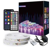 LATKRUU LED Strip Lights with Remote, 30M LED Lights Bluetooth RGB Lights Tape Lights with 44-Keys Remote Music Sync Colour Changing Mood Strip Light for Bedroom Decoration[Energy Class A+]