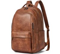 LATMAP 30L Backpack Purse for Women 45x35x19cm,Vegan Leather Backpack Ladies Laptop College Daypack Work Handbag Travel fits 15.6" Laptop,Brown