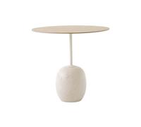 Lato LN9 Coffee Table Oval Lacquered Oak/Crema Diva Marble