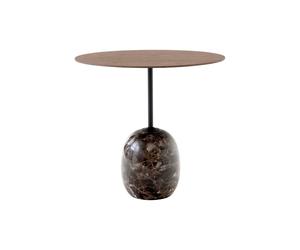 Lato LN9 Coffee Table Oval Lacquered Walnut/Emparador Marble