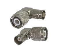 LATOOR 2pcs Connector Adapter BNC Female Jack To TNC Male Plug Right Angle RF Coaxial Converter Wire Terminals