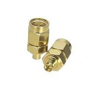 LATOOR 2Pcs Connector SMA Male Plug To MMCX Female Jack RF Adapter Coaxial