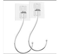 Latoxcaa 12cm Banana Holder to Keep Fresh 2Pcs, Self Adhesive Banana Hooks for Hanging, Folding Banana Hanger Under Cabinet 15lb(Max), Large Heavy Duty Hooks, Hanging Items in Kitchen, Mental