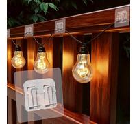 Latoxcaa 80pcs Outdoor Light Hooks, Strong Adhesive Hooks for Fairy Light Clips, Sticky Cable Organizer Hook, Indoor Light Clips for Hanging Christmas Lights, Wall Cable, String Lights, Decorations