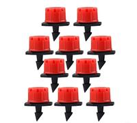 LatoYard 100PCS Adjustable Irrigation Drippers with 8 Anti-clogging Holes, 0-100L/H Flow Rate for 4mm/7mm Hose Garden Watering