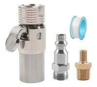 LatoYard 12-Tooth Locking Tire Valve Connector Brass 30kg Grip(4PCS)