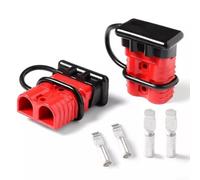 LatoYard 175A Quick Connect Disconnect Kit Red 2-Pack | 10000+ cycles life, fire-retardant PC shell, red color coded, includes rubber boots, 2 sets per pack