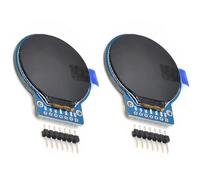 LatoYard 2-Pack 1.28 Inch TFT LCD Round Display Module with GC9A01 Driver and SPI Interface for Microcontroller Projects