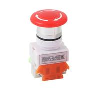 LatoYard 22mm Stop Push Button Switch Red Mushroom Head 1NO 1NC DPST Latching 660V 10A LAY37-11ZS Factory Machine Control Panel