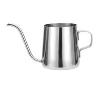 LatoYard 304 Stainless Steel Gooseneck Coffee Kettle for Pour Over Hand Drip Brewing, Ergonomic Spout Pot for Home Office Camping, 350ml(Silvery 350ML)