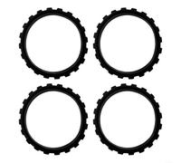 LatoYard 4 Pieces Non-Slip Drive Wheel Tires for Roomba 500 600 700 800 900 e5 e6 i7, Solid Rubber Robot Vacuum Replacement Parts 70mm