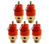 LatoYard 5pcs Brass 1/8 Air Compressor Safety Relief Valve 120PSI Pressure Release Regulator for 8kg Tank Protection